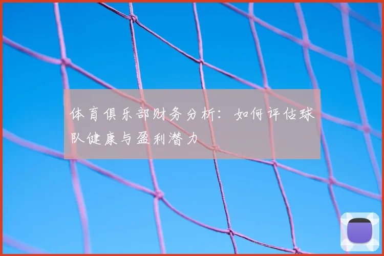体育俱乐部财务分析：如何评估球队健康与盈利潜力